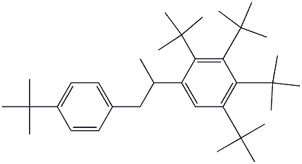 2-(2,3,4,5-Tetra-tert-butylphenyl)-1-(4-tert-butylphenyl)propane Struktur