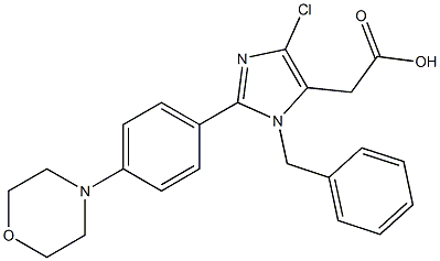 1-Benzyl-4-chloro-2-(4-morpholinophenyl)-1H-imidazole-5-acetic acid Structure