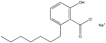 2-Heptyl-6-hydroxybenzoic acid sodium salt Struktur