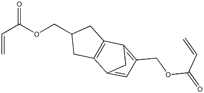トリシクロ[5.2.1.02,6]デカン-4,8-ジメタノールジアクリラート 化学構造式