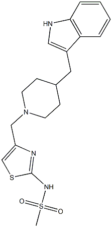 4-[[4-[(1H-Indol-3-yl)methyl]piperidino]methyl]-N-methylsulfonyl-2-thiazolamine|