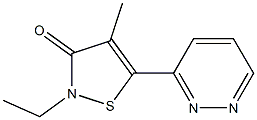 4-メチル-5-(ピリダジン-3-イル)-2-エチルイソチアゾール-3(2H)-オン 化学構造式