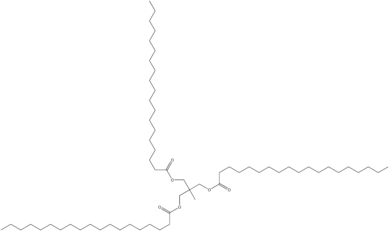 2-メチル-2-[(1-オキソノナデシルオキシ)メチル]-1,3-プロパンジオールジノナデカノアート 化学構造式
