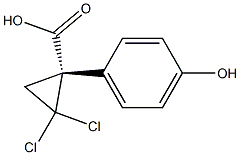 (S)-2,2-Dichloro-1-(4-hydroxyphenyl)cyclopropane-1-carboxylic acid Structure