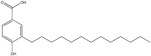 3-Tridecyl-4-hydroxybenzoic acid Struktur