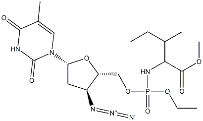 3'-Azido-3'-deoxythymidine-5'-[[[1-(1-methylpropyl)-2-methoxy-2-oxoethyl]amino]phosphonic acid ethyl] ester