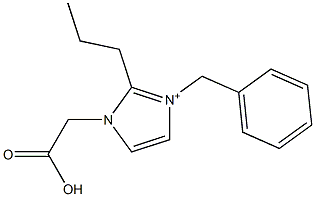 3-Benzyl-2-propyl-1-(carboxymethyl)-1H-imidazol-3-ium 结构式