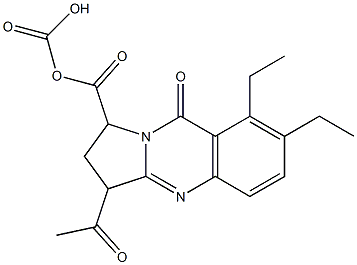 3-Acetyl-1,2,3,9-tetrahydro-9-oxopyrrolo[2,1-b]quinazoline-1,1-dicarboxylic acid diethyl ester,,结构式