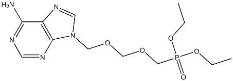 [[[(6-Amino-9H-purin)-9-yl]methoxy]methoxy]methylphosphonic acid diethyl ester Structure