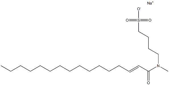 4-[N-(2-Hexadecenoyl)-N-methylamino]-1-butanesulfonic acid sodium salt,,结构式