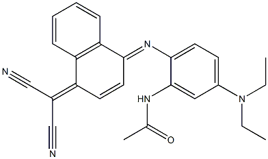 [4-[[2-(Acetylamino)-4-(diethylamino)phenyl]imino]naphthalen-1(4H)-ylidene]malononitrile Structure