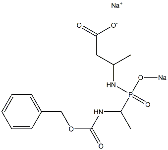 3-[[[1-[(Benzyloxycarbonyl)amino]ethyl][sodiooxy]phosphinyl]amino]butyric acid sodium salt Structure