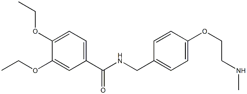 3,4-Diethoxy-N-[4-[2-(methylamino)ethoxy]benzyl]benzamide,,结构式