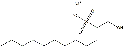 2-Hydroxytridecane-3-sulfonic acid sodium salt,,结构式