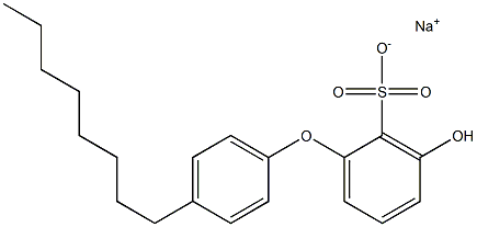 3-Hydroxy-4'-octyl[oxybisbenzene]-2-sulfonic acid sodium salt,,结构式