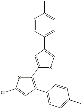 3,4'-Bis(4-methylphenyl)-5-chloro-2,2'-bithiophene 结构式