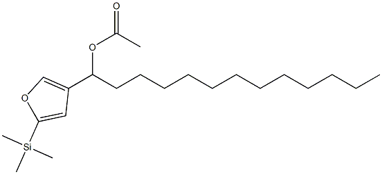 Acetic acid 1-[5-(trimethylsilyl)-3-furyl]tridecyl ester,,结构式