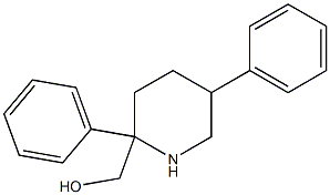 2,5-ジフェニルピペリジン-2-メタノール 化学構造式