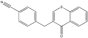 3-(4-Cyanobenzyl)-4H-1-benzothiopyran-4-one,,结构式
