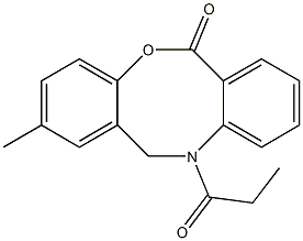 11-Propanoyl-11,12-dihydro-2-methyl-6H-dibenz[b,f][1,5]oxazocin-6-one 结构式