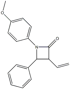 1-(4-Methoxyphenyl)-3-vinyl-4-phenylazetidin-2-one,,结构式