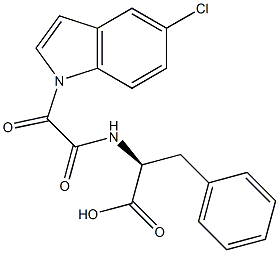 N-[[(5-Chloro-1H-indole -yl)carbonyl]carbonyl]-L-phenylalanine,,结构式