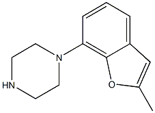 7-(ピペラジン-1-イル)-2-メチルベンゾフラン 化学構造式