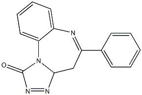 3a,4-Dihydro-5-(phenyl)-1H-[1,2,4]triazolo[4,3-a][1,5]benzodiazepin-1-one Struktur