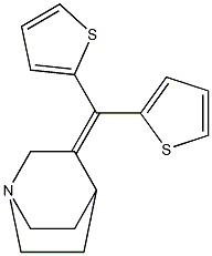 3-(Di-2-thienylmethylene)quinuclidine,,结构式