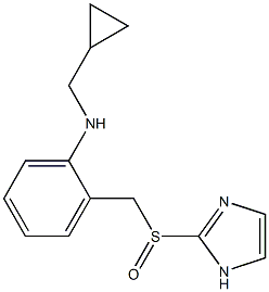 N-Cyclopropylmethyl-2-[(1H-imidazol-2-yl)sulfinylmethyl]aniline Struktur