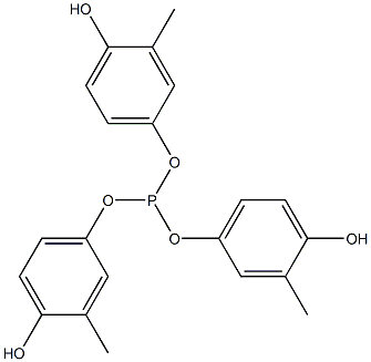 Phosphorous acid tri(4-hydroxy-3-methylphenyl) ester Structure