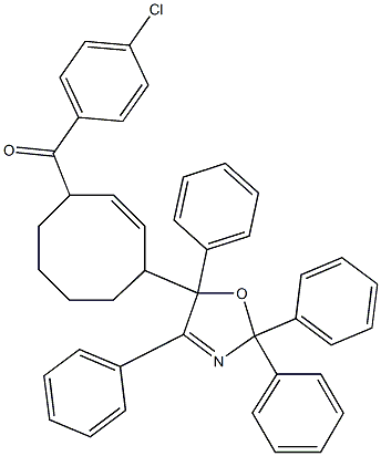 2,2,4,5-Tetraphenyl-5-[4-(p-chlorobenzoyl)-2-cyclooctenyl]-3-oxazoline Structure
