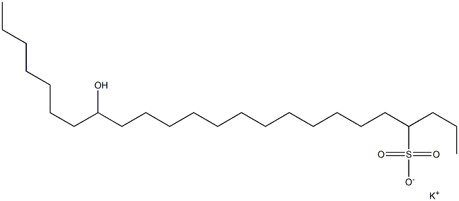 17-Hydroxytetracosane-4-sulfonic acid potassium salt,,结构式