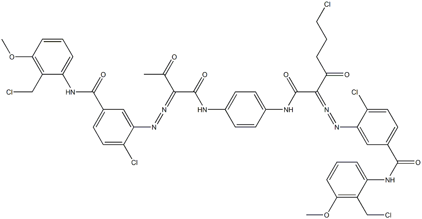 3,3'-[2-(2-Chloroethyl)-1,4-phenylenebis[iminocarbonyl(acetylmethylene)azo]]bis[N-[2-(chloromethyl)-3-methoxyphenyl]-4-chlorobenzamide]|