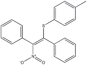 (E)-1-(4-Methylphenylthio)-2-nitro-1,2-diphenylethene,,结构式