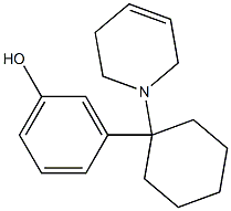 3-[1-[(1,2,3,6-Tetrahydropyridin)-1-yl]cyclohexyl]phenol,,结构式