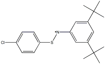 N-(3,5-Di-tert-butylphenyl)-N-(4-chlorophenylthio)aminyl radical Structure