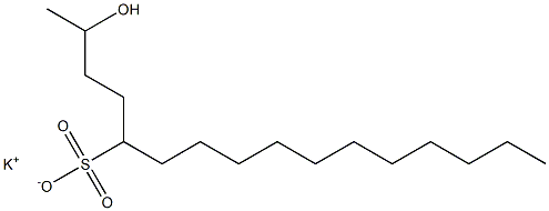 2-Hydroxyhexadecane-5-sulfonic acid potassium salt Structure