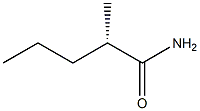 [S,(+)]-2-メチルバレルアミド 化学構造式