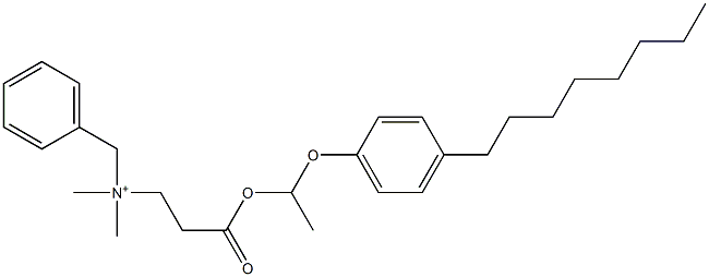 N,N-Dimethyl-N-benzyl-N-[2-[[1-(4-octylphenyloxy)ethyl]oxycarbonyl]ethyl]aminium Struktur