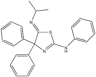 2-(Phenylamino)-5-(isopropylimino)-4,4-diphenyl-2-thiazoline Struktur