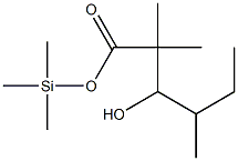 2,2,4-Trimethyl-3-hydroxyhexanoic acid (trimethylsilyl) ester Structure