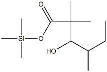 2,2,4-Trimethyl-3-hydroxyhexanoic acid (trimethylsilyl) ester,,结构式