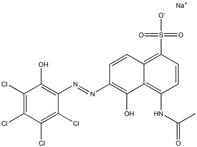 4-Acetylamino-5-hydroxy-6-[(2,3,4,5-tetrachloro-6-hydroxyphenyl)azo]naphthalene-1-sulfonic acid sodium salt