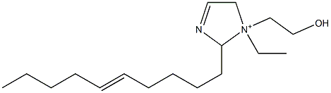 2-(5-Decenyl)-1-ethyl-1-(2-hydroxyethyl)-3-imidazoline-1-ium Struktur