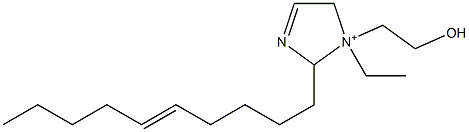 2-(5-デセニル)-1-エチル-1-(2-ヒドロキシエチル)-3-イミダゾリン-1-イウム 化学構造式
