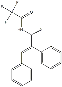 (+)-2,2,2-Trifluoro-N-[(R)-1-methyl-2,3-diphenylallyl]acetamide 结构式