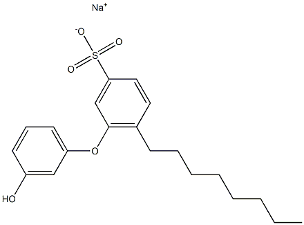3'-Hydroxy-6-octyl[oxybisbenzene]-3-sulfonic acid sodium salt Struktur