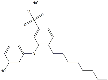 3'-Hydroxy-6-octyl[oxybisbenzene]-3-sulfonic acid sodium salt,,结构式