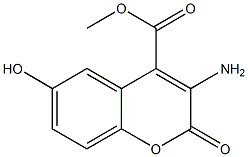 3-Amino-6-hydroxy-2-oxo-2H-1-benzopyran-4-carboxylic acid methyl ester Structure